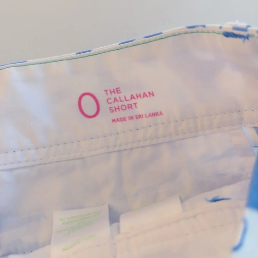 Lilly Pulitzer Blue and White Elephant Print Shorts in Blue Tusk to the Sun Sz 0 - Picture 6 of 7